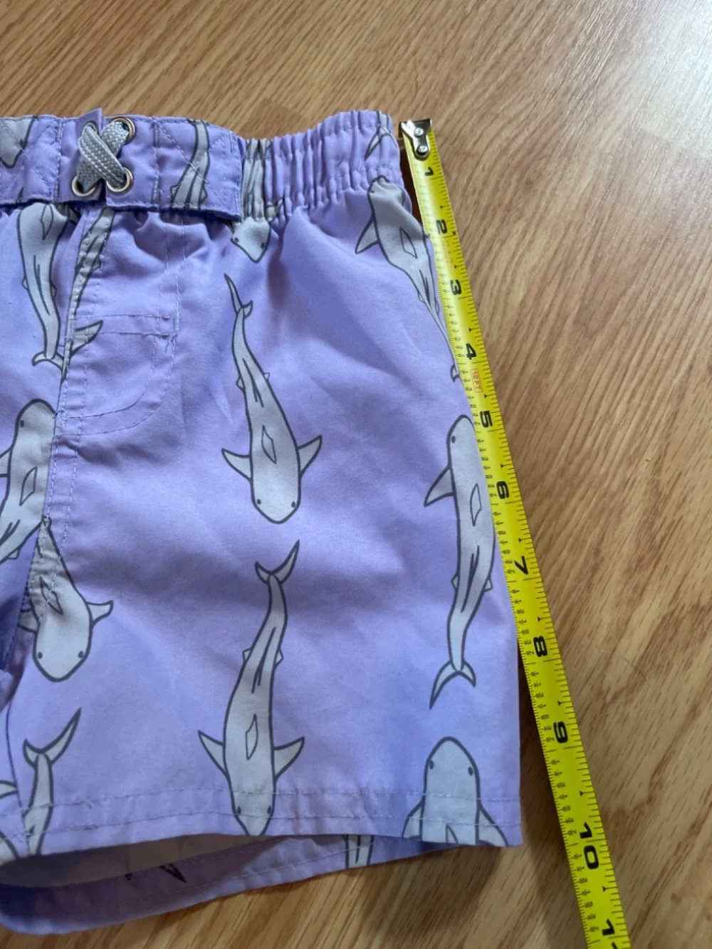 Rugged Butts  by RuffleButts Size 2t Purple Jawsome Shark Print Swim Trunks